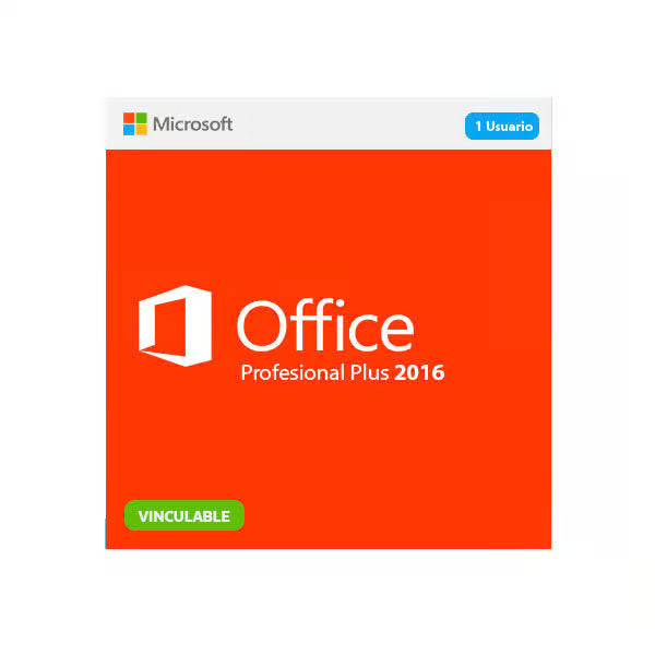 Microsoft Office 2016 Profesional Plus – Licencia Digital, (Vinculable)